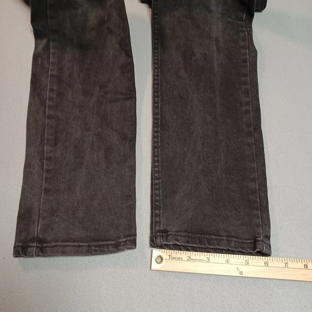 Levis 511 Slim Fit Jeans Mens 34x32‎ Faded Black Denim 04511-1507